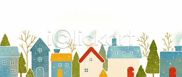 고요 따뜻함 평화 JPG 일러스트 거리 겨울 국내일러스트 굴뚝 나무 생활 소음 아침 연기 일상 자연 조용 주택 컬러 풍경 풍경화