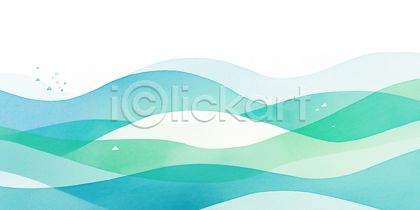 편안함 휴식 JPG 일러스트 AI일러스트 AI콘텐츠 국내일러스트 물결 바다 바람 뷰티풀 생명 수면 수조 에너지 자연 조화 초록색 컬러 파도 파란색 풍경