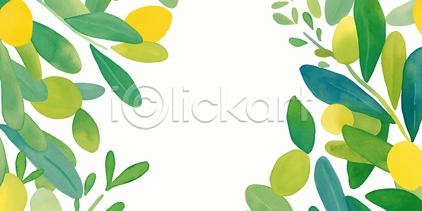 JPG 일러스트 AI일러스트 AI콘텐츠 국내일러스트 그림 노란색 디자인 뷰티풀 수채화 식물 여름 열매 예술 잎 자연 정원 조화 초록색 컬러 풍경