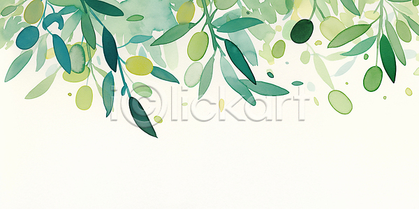 부드러움 JPG 일러스트 AI일러스트 AI콘텐츠 국내일러스트 그래픽 디자인 배경화면 백그라운드 뷰티풀 생명 수채화 식물 열매 예술 인테리어 잎 자연 장식 초록색 컬러