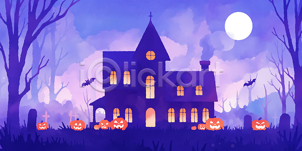 분위기 신비 JPG 일러스트 AI일러스트 AI콘텐츠 국내일러스트 그림 나무 백그라운드 비석 사자 어둠 유령 유령의집 잭오랜턴 전통 주택 축제 할로윈 호박 흡혈귀