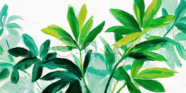 JPG 일러스트 AI일러스트 AI콘텐츠 감상 국내일러스트 디자인 모양 미술 식물 예술 원근감 유화 잎 자연 조화 창작 초록색 컬러 환경
