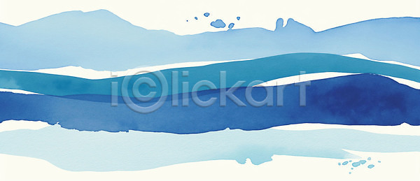 고요 시원함 JPG 일러스트 AI일러스트 AI콘텐츠 감정 국내일러스트 그림 디자인 물 물결 바다 백그라운드 수채화 예술 자연 조화 차분 컬러 파란색 풍경 회화