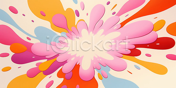 화려 JPG 일러스트 AI일러스트 AI콘텐츠 국내일러스트 디자인 모던 물감 방 벽 색채 생동감 스플래쉬 예술 인테리어 장식 창의력 추상 컬러 키치 패턴