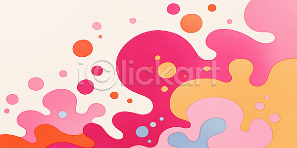 분위기 JPG 일러스트 AI일러스트 AI콘텐츠 국내일러스트 그림 디자인 모양 백그라운드 벽면 분홍색 색감 예술 인테리어 장식 주황색 추상 컬러 키치 패턴
