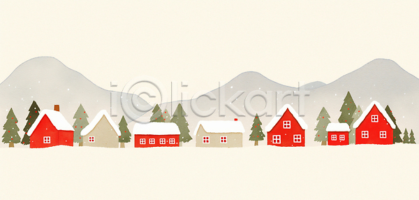 고요 평화 JPG 일러스트 AI일러스트 AI콘텐츠 겨울 국내일러스트 그림 나무 눈 디자인 마을 산 예술 자연 장식 조화 주택 풍경 휴일