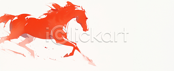 우아함 자유 JPG 일러스트 2026년 AI일러스트 AI콘텐츠 감정 국내일러스트 그림 달리기 동물 말(게임) 말띠 모션 병오년 붉은말 뷰티풀 빨간색 생명 속도 수묵화 스타일 예술 자연 표현 힘