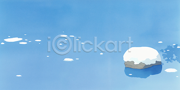 고요 차가움 평화 JPG 일러스트 겨울 국내일러스트 기온 날씨 눈 돌(바위) 물 반사 뷰티풀 아침 일출 자연 차분 풍경 하늘 흰색