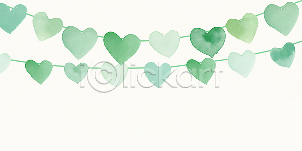 분위기 사랑 편안함 JPG 일러스트 감정 결혼식 국내일러스트 디자인 배너 백그라운드 생일 수채화 실내 예술 이벤트 장식 초록색 축제 컬러 파티 하트