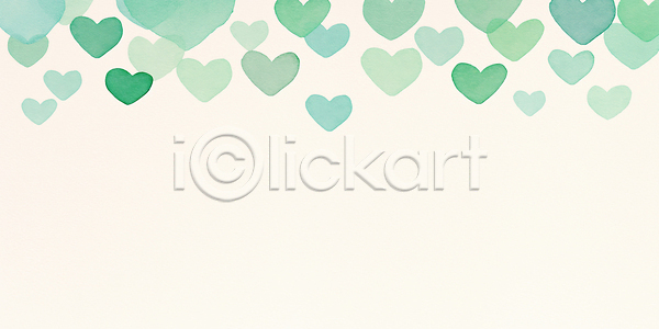 감성 로맨틱 부드러움 분위기 사랑 JPG 일러스트 AI일러스트 AI콘텐츠 국내일러스트 디자인 백그라운드 뷰티풀 수채화 장식 청록색 초록색 충격 컬러 하트