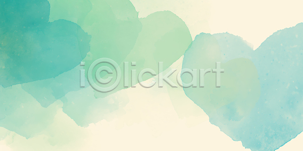 사랑 JPG 일러스트 감정 국내일러스트 그림 디자인 모양 백그라운드 뷰티풀 색감 수채화 심플 예술 작품 창의성 초록색 파란색 표현 하트