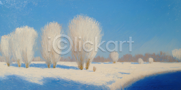 고요 차가움 평화 JPG 일러스트 겨울 국내일러스트 나무 날씨 물 뷰티풀 산 색감 생명 숲 자연 파란색 풍경 하늘 햇빛 흰색