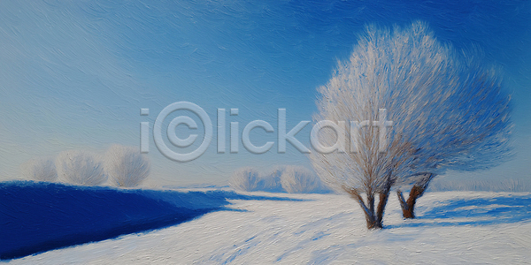 평화 JPG 일러스트 겨울 경관 계절 국내일러스트 나무 맑음 바람 뷰티풀 색감 야외 자연 조화 파란색 풍경 하늘 흰색