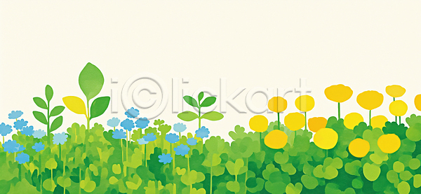 JPG 일러스트 AI일러스트 AI콘텐츠 계절 국내일러스트 꽃 백그라운드 봄 뷰티풀 생동감 식물 싱그러움 야외 여름 일상 자연 정원 조화 초록색 컬러 풍경 햇빛