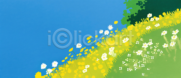 평화 JPG 일러스트 AI일러스트 AI콘텐츠 국내일러스트 그래픽 꽃밭 들꽃 봄 뷰티풀 생명 식물 자연 초원 컬러풀 풍경