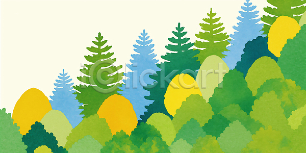 계급 JPG 일러스트 AI일러스트 AI콘텐츠 국내일러스트 나무 나뭇잎 높이 모양 봄 산 색채 생명 생태계 숲 식물 자연 조화 초록색 풍경