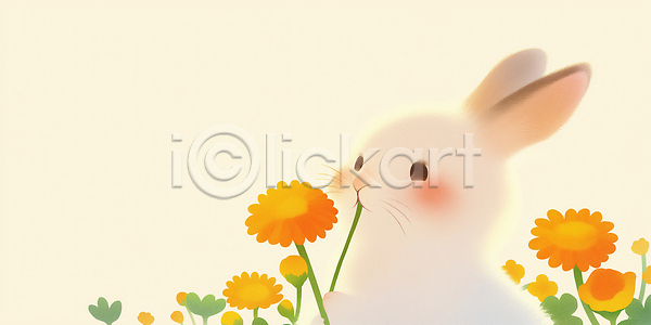 귀여움 부드러움 청춘 행복 JPG 일러스트 AI일러스트 AI콘텐츠 감정 국내일러스트 그림 꽃 상상력 새벽 생동감 웃음 자연 정원 컬러 토끼 향기 화사함