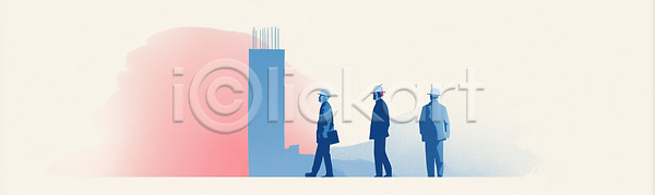 계획 분석 설계 협력 JPG 일러스트 AI일러스트 AI콘텐츠 감독 건물 건축 관계 국내일러스트 기술 기획 대화 산업 안전모 엔지니어 작업 작업자 점검 진행