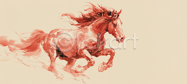 귀여움 자유 JPG 일러스트 AI일러스트 AI콘텐츠 갈기 국내일러스트 그림 달리기 말 말(동물) 바람 병오년 붉은말 빨간색 생동감 속도 수채화 에너지 예술 운동 자연 창의성 초원 햇빛 힘