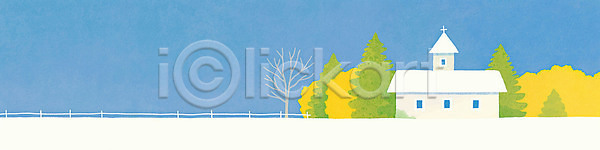 고요 시원함 평화 JPG 일러스트 AI일러스트 AI콘텐츠 겨울 교회 국내일러스트 기독교 나무 나뭇가지 땅 시골 자연 종교 초록색 파란색 풍경 하늘 하늘색 흰색