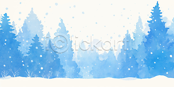 고요 신선 차가움 평화 JPG 일러스트 AI일러스트 AI콘텐츠 겨울 겨울풍경 국내일러스트 나무 나뭇잎 눈내림 산 설경 숲 자연 조용 파란색 풍경 흰눈 힐링