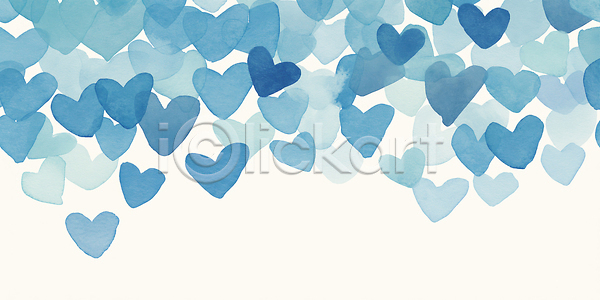 부드러움 사랑 JPG 일러스트 AI일러스트 AI콘텐츠 감각 감정 국내일러스트 그림 디자인 물감 백그라운드 심플 예술 장식 조화 창의성 컬러 파란색 패턴 하트