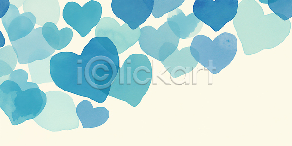 부드러움 사랑 JPG 일러스트 AI일러스트 AI콘텐츠 감정 국내일러스트 그림 다양 디자인 물감 배열 백그라운드 예술 조화 추상 컬러 크기 파란색 표현 하트 흥미