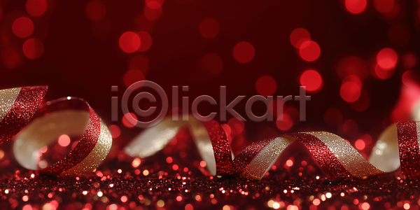 분위기 준비 JPG 편집이미지 AI컴퓨터그래픽 AI콘텐츠 금색 리본 바닥 반짝임 백그라운드 빛 빨간색 이미지편집 장식 축제 크리스마스 파티