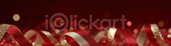 분위기 준비 JPG 편집이미지 AI컴퓨터그래픽 AI콘텐츠 계절 금색 리본 반짝임 백그라운드 빨간색 선물 이미지편집 장식 조명 축제 크리스마스 테마 포장