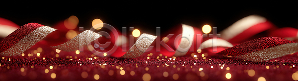 분위기 JPG 편집이미지 AI컴퓨터그래픽 AI콘텐츠 금색 리본 반짝임 백그라운드 빨간색 세트 스타일 연말 오브젝트 이미지편집 장식 조명 축제 크리스마스 파티