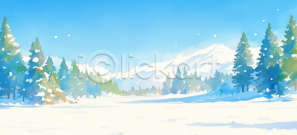 고요 평화 휴식 JPG 일러스트 AI일러스트 AI콘텐츠 겨울 겨울스포츠 국내일러스트 나무 눈 눈덮임 백그라운드 산 산맥 숲길 야외 여행 자연 풍경 풍경화