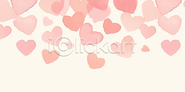 로맨틱 부드러움 분위기 사랑 평화 JPG 일러스트 감정 국내일러스트 그림 디자인 물감 백그라운드 분홍색 심플 장식 창조 표현 하트 하트백그라운드