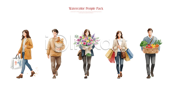 산책 이동 남자 사람 여자 PSD 일러스트 가방 거리 걷기 국내일러스트 꽃 도시 모션 생필품 쇼핑 수채화 시장 오브젝트 음식 일상 장바구니 장보기 채소