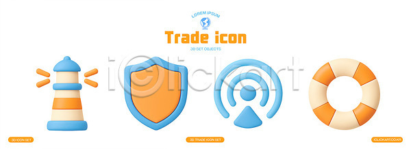 PSD 편집이미지 공간 등대 디자인 무역 방패 색채 오브젝트 전시 전시회 조형물 컬러 편집3D 형상