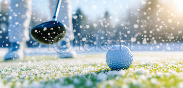 사람 JPG 편집이미지 AI컴퓨터그래픽 AI콘텐츠 겨울 골프 골프공 골프장 골프클럽 스윙 스포츠 야외 운동 의료성형뷰티 자연 잔디 편집실사 흰색