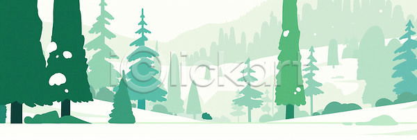 JPG 일러스트 AI일러스트 AI콘텐츠 겨울 국내일러스트 나무 백그라운드 산 생명 생태계 소나무 숲 자연 자연보호 초록색 풍경 흰눈