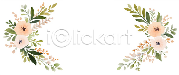 JPG 일러스트 AI일러스트 AI콘텐츠 국내일러스트 그래픽 꽃 드로잉 디자인 모양 배열 백그라운드 봄 뷰티풀 수채화 식물 예술 잎 자연 장식 조화 카피스페이스 컬러 프레임