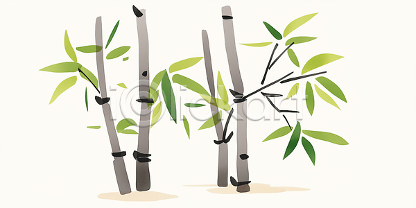 성장 JPG 일러스트 AI일러스트 AI콘텐츠 겨울 국내일러스트 나무 날씨 대나무 매난국죽 생태계 숲 식물 열대 잎 자연 전통 줄기 초록색 표본 풍경 한국화 환경