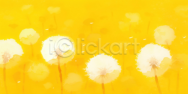 JPG 일러스트 AI일러스트 AI콘텐츠 국내일러스트 꽃 꽃밭 노란색 민들레 민들레홀씨 바람 백그라운드 봄 빛 생명 식물 씨앗 여름 원형 자연 초원 풍경 화분 화사함