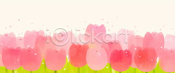 JPG 일러스트 AI일러스트 AI콘텐츠 국내일러스트 꽃 꽃밭 꽃잎 백그라운드 베이지색 봄 분홍색 빨간색 생명 식물 여름 원예 자연 정원 줄기 컬러 튤립 풍경 화초