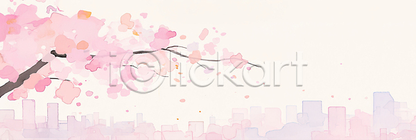 JPG 일러스트 AI일러스트 AI콘텐츠 경관 국내일러스트 꽃 꽃구경 꽃잎 나무 나뭇가지 도시 만개 벚꽃 봄 분홍색 생활 식물 자연 풍경