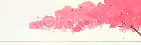 부드러움 JPG 일러스트 AI일러스트 AI콘텐츠 국내일러스트 꽃 꽃나무 나무 나뭇가지 디자인 만개 봄 분홍색 뷰티풀 예술 잎 자연 장면 컬러 표현 풍경 하늘