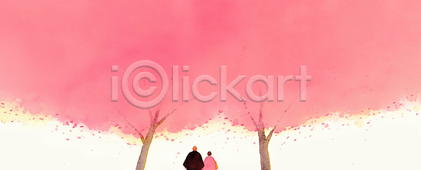 사랑 산책 소중 함께함 사람 JPG 일러스트 AI일러스트 AI콘텐츠 걷기 계절 국내일러스트 꽃 꽃잎 나무 도시 벚꽃 봄 일상 자연 친구 풍경 하늘