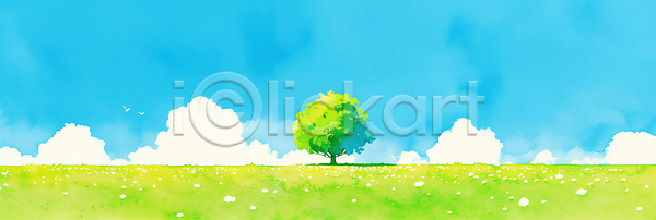 JPG 일러스트 AI일러스트 AI콘텐츠 공간 구름 국내일러스트 꽃 나무 농장 바람 봄 뷰티풀 생명 생태계 여름 자연 잔디 초록색 초원 평원 풍경 하늘 흰색