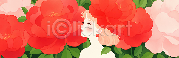 여자 JPG 일러스트 AI일러스트 AI콘텐츠 감정 국내일러스트 꽃 꽃밭 미소 봄 뷰티풀 여름 예술 원예 자연 정원 조화 캐릭터 컬러 풍경 화사함 환경