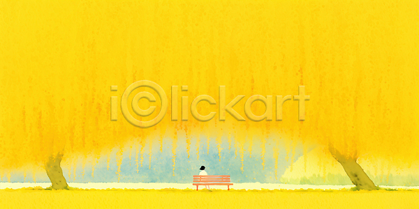 평화 휴식 사람 한명 JPG 일러스트 AI일러스트 AI콘텐츠 감상 개나리 국내일러스트 나무 명상 백그라운드 벤치 봄 시간 야외활동 일상 잎 자연 주말 풍경