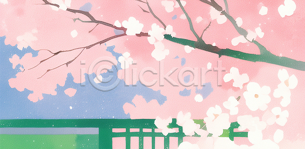 따뜻함 JPG 일러스트 AI일러스트 AI콘텐츠 계절 구조물 국내일러스트 꽃 꽃잎 나무 나뭇가지 바람 백그라운드 벚꽃 봄 봄꽃 순간 자연 조화 컬러 파란색 풍경 하늘