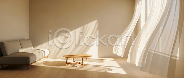 분위기 JPG 편집이미지 AI콘텐츠 AI포토 공간 디자인 바람 방 소파 시간 일상 창문 침대 커튼 편집실사 햇빛