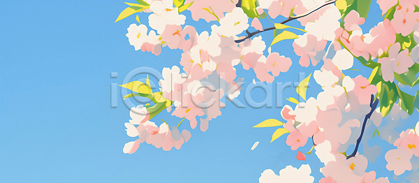 JPG 일러스트 AI일러스트 AI콘텐츠 가지치기 국내일러스트 꽃 꽃잎 나무 날씨 대기 벚꽃 봄 분홍색 뷰티풀 식물 자연 파란색 풍경 하늘 햇빛