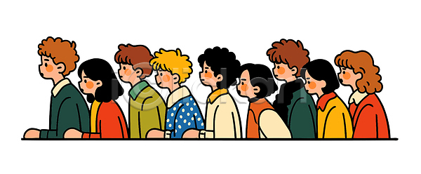 휴식 남자 사람 여자 AI파일 일러스트 감정 관찰 국내일러스트 그룹 기다림 나란히 대화 디자인 머리 모임 스타일 앉기 얼굴 일상 캐릭터 컬러 표현 회의